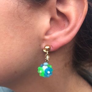 Vintage floral clip earrings